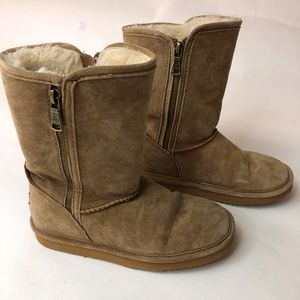 LAMO Tan Suede Leather Boots Size 5